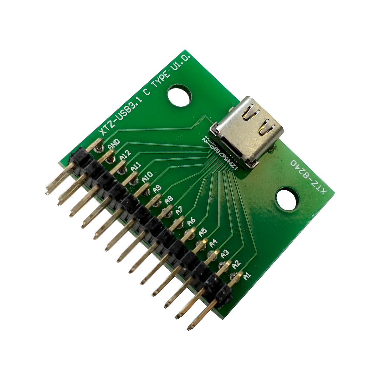 USB 3.1 Type C Receptacle (Female) Breakout Board