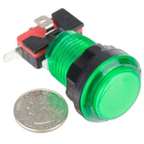Green LED Illuminated Arcade Push Button