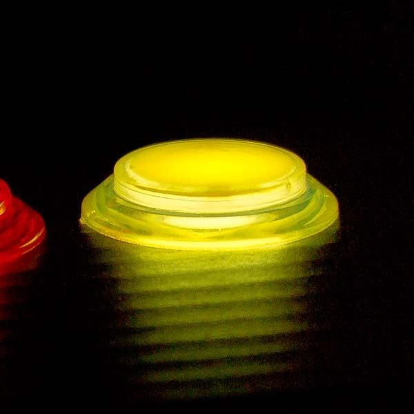 Yellow LED Illuminated Arcade Push Button