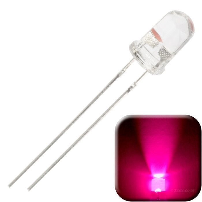 slidbane mørk fleksibel Addicore Electric Pink 5mm LED Clear Lense