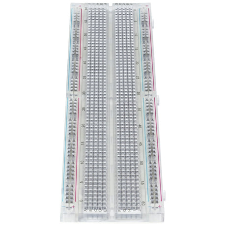 Transparent Clear Breadboard 830 Tie-Points with 4 Sets of Power Rails