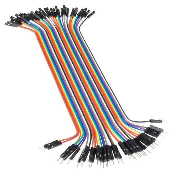 STR® 3 en 1 40P 20cm Dupont Wire Jumper Cable 2.54 1P-1P mâle-mâle