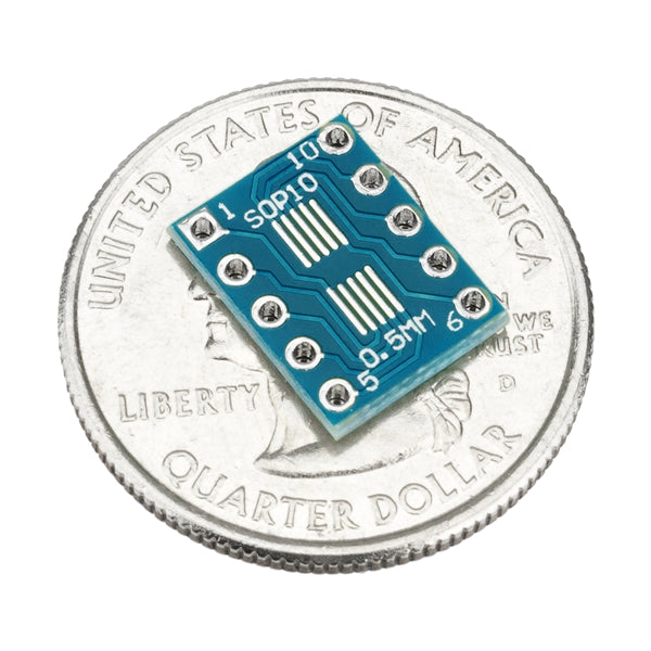 10 Pin SOT23, SOP, MSOP, and UMAX Breakout Board