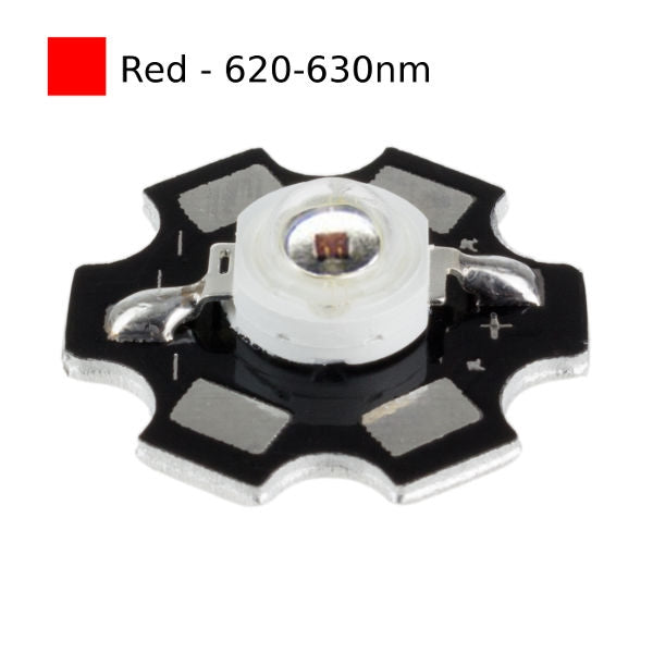 Module 3 Led Red 3W Red LED on star board heatsink. High intensity red LED module. 3W ...