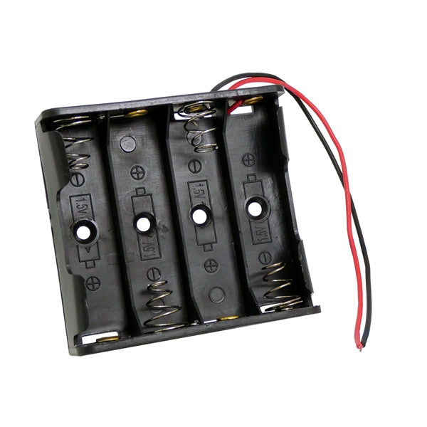 AA 4-Battery Holder with Wire Leads – Addicore